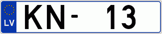 Auto numura zīme KN13