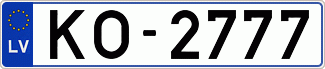 Auto numura zīme KO2777