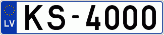 Auto numura zīme KS4000