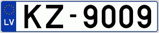 Auto numura zīme KZ9009