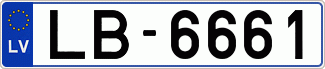 Auto numura zīme LB6661