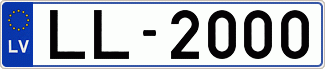Auto numura zīme LL2000