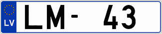 Auto numura zīme LM43