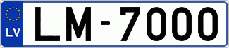 Auto numura zīme LM7000