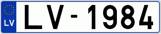 Auto numura zīme LV1984