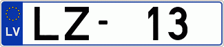 Auto numura zīme LZ13