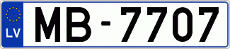 Auto numura zīme MB7707