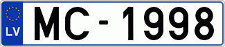 Auto numura zīme MC1998