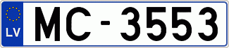 Auto numura zīme MC3553