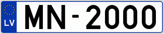 Auto numura zīme MN2000