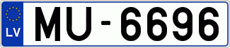 Auto numura zīme MU6696