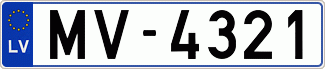 Auto numura zīme MV4321