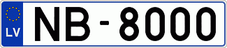 Auto numura zīme NB8000