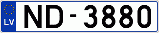 Auto numura zīme ND3880