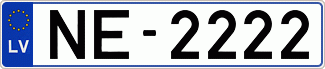Auto numura zīme NE2222