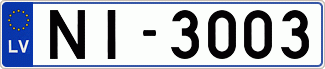 Auto numura zīme NI3003