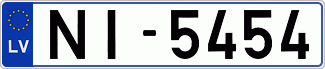 Auto numura zīme NI5454