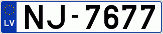 Auto numura zīme NJ7677