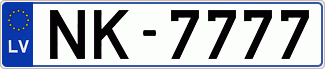 Auto numura zīme NK7777