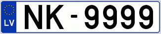 Auto numura zīme NK9999