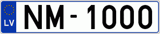 Auto numura zīme NM1000