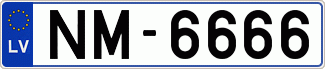 Auto numura zīme NM6666