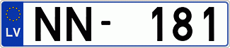 Auto numura zīme NN181