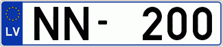 Auto numura zīme NN200