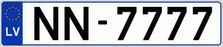 Auto numura zīme NN7777