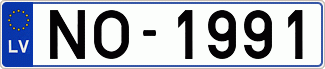 Auto numura zīme NO1991