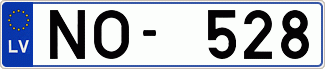 Auto numura zīme NO528