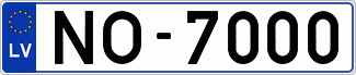 Auto numura zīme NO7000