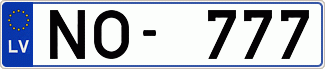 Auto numura zīme NO777
