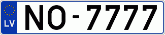 Auto numura zīme NO7777