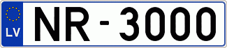 Auto numura zīme NR3000