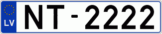 Auto numura zīme NT2222