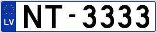 Auto numura zīme NT3333