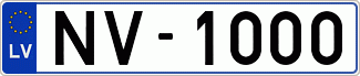 Auto numura zīme NV1000