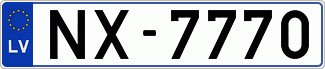 Auto numura zīme NX7770