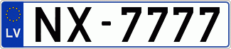 Auto numura zīme NX7777
