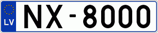 Auto numura zīme NX8000