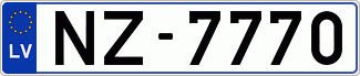 Auto numura zīme NZ7770