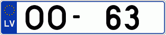 Auto numura zīme OO63