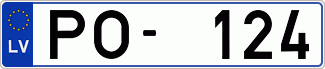 Auto numura zīme PO124