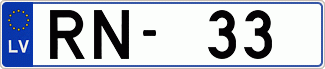 Auto numura zīme RN33