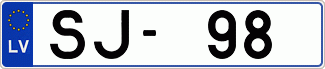 Auto numura zīme SJ98