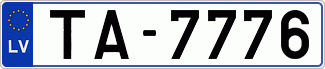 Auto numura zīme TA7776