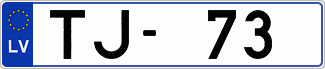 Auto numura zīme TJ73