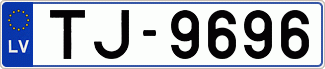 Auto numura zīme TJ9696