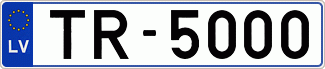 Auto numura zīme TR5000